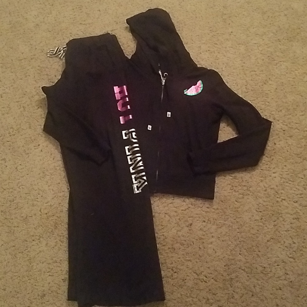 VS PINK Hoodie and Pant Set 🍉